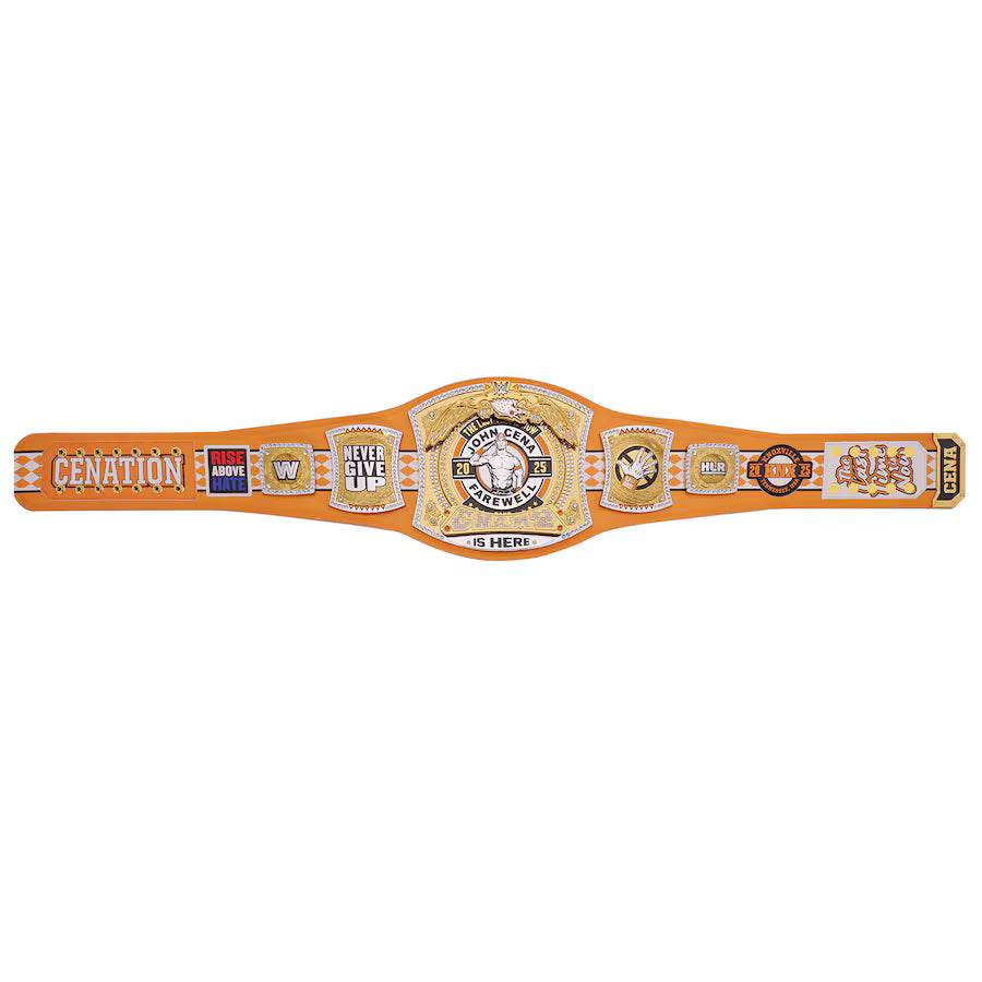John Cena Farewell Tour 2025 Knoxville Spinner Championship Replica Title Belt