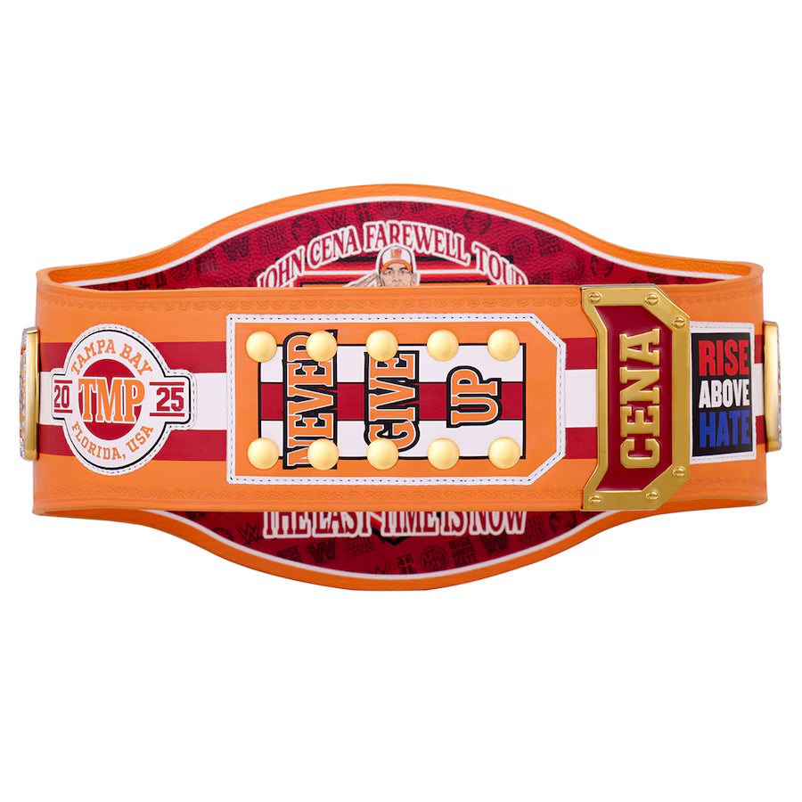 John Cena Farewell Tour 2025 Tampa Spinner Championship Replica Title Belt