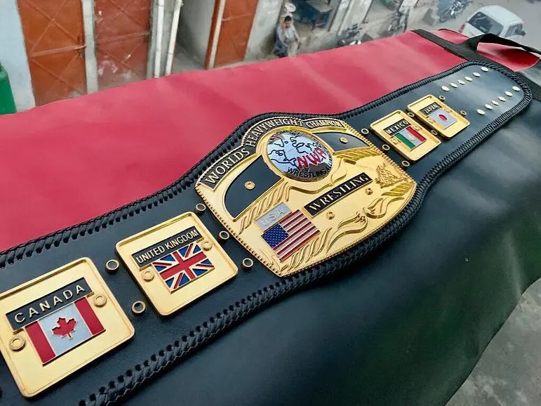 24K 3D Gold NWA Premium Domed Globe CNC Championship Belt
