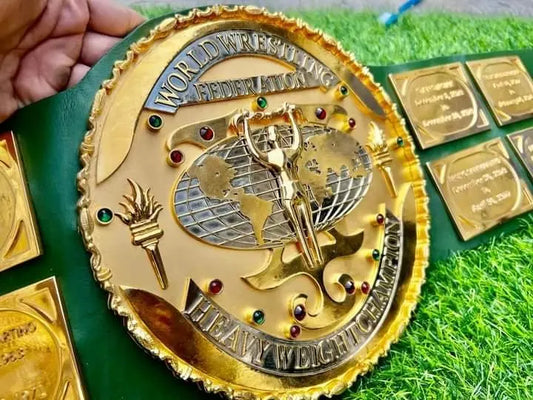 24K Gold WWF Big Green 3D CNC Championship Belt
