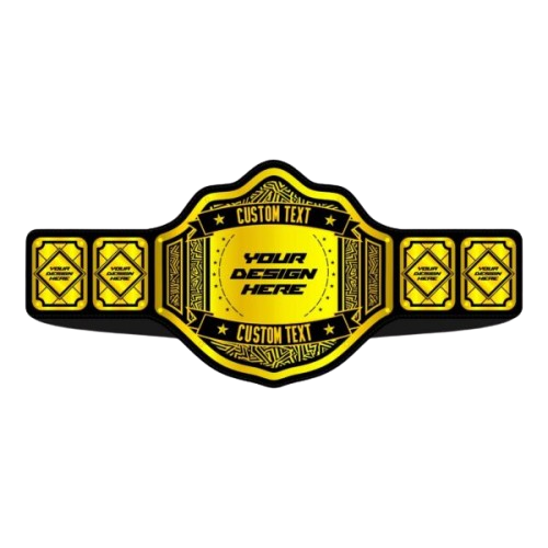 Custom Wrestling Belt Big Gold Plated 5 Plates
