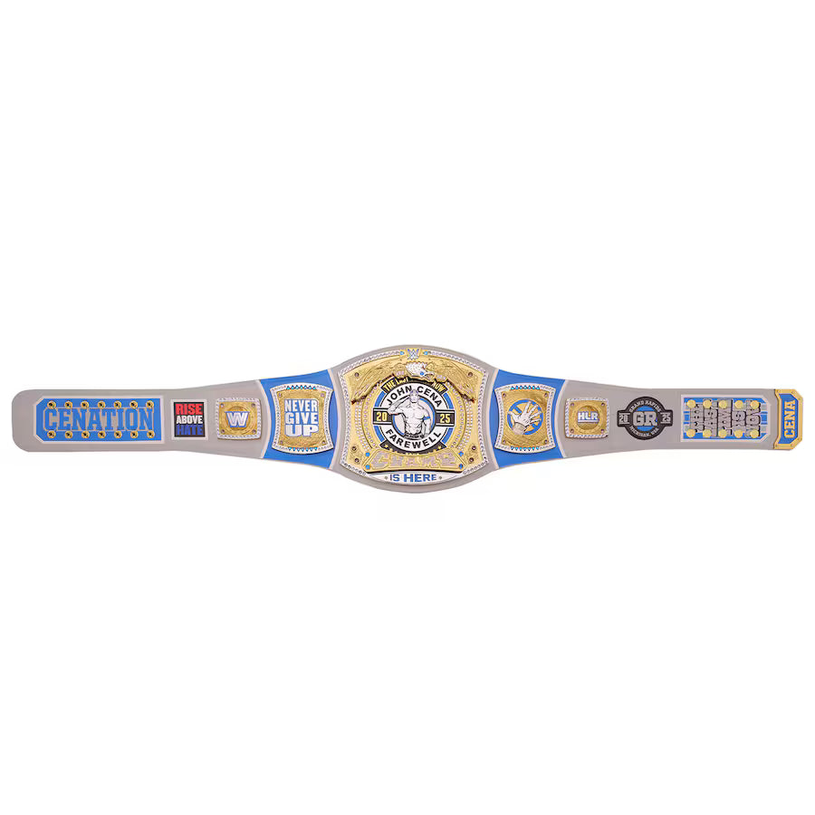 John Cena Farewell Tour 2025 Grand Rapids Spinner Championship Replica Title Belt