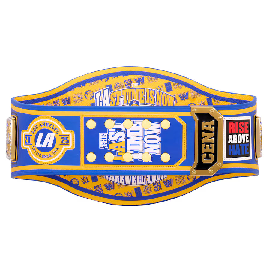John Cena Farewell Tour 2025 Money In The Bank Los Angeles Spinner Championship Replica Title Belt