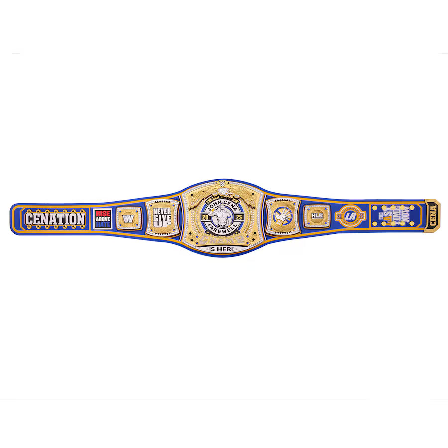 John Cena Farewell Tour 2025 Money In The Bank Los Angeles Spinner Championship Replica Title Belt
