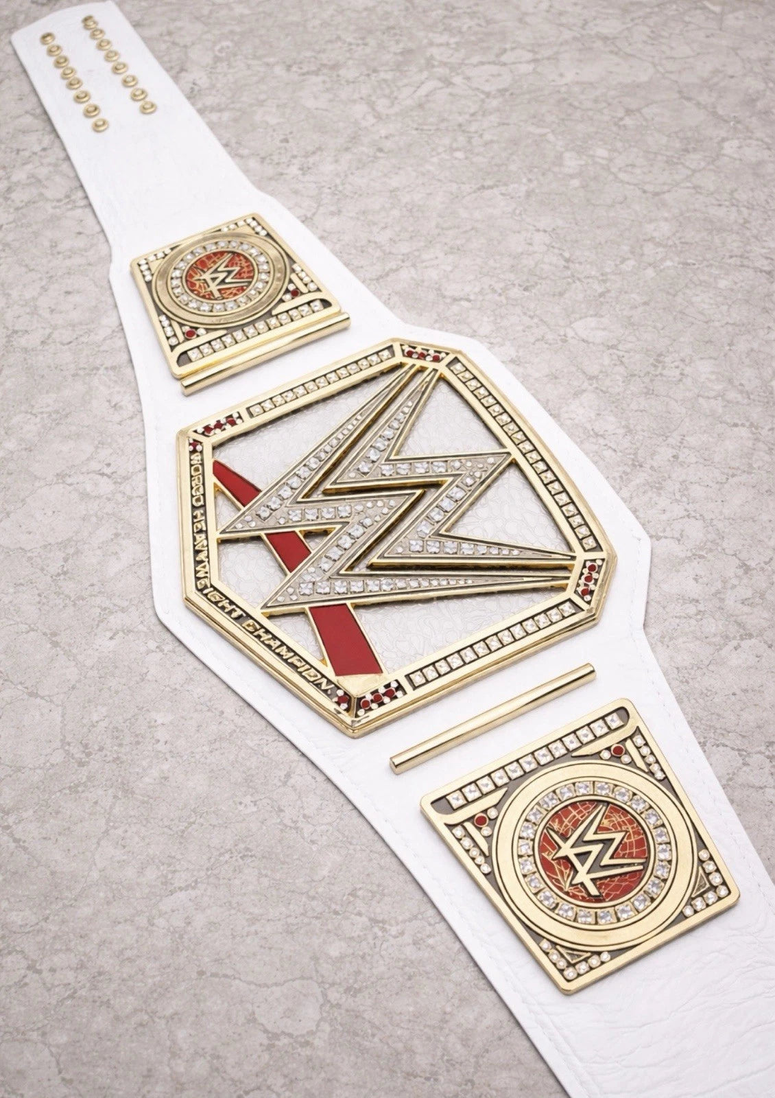 White Custom World Championship Replica Title Belt