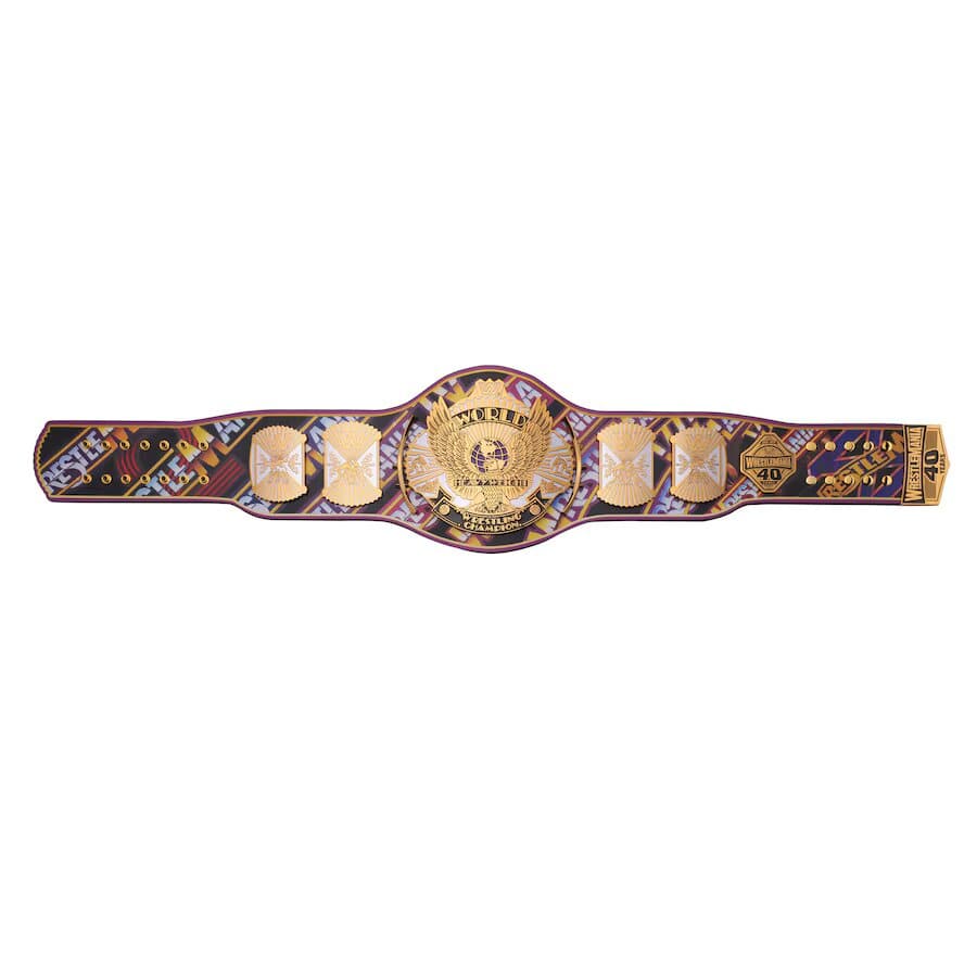 Winged Eagle 40 Years Of WrestleMania Replica Title Belt
