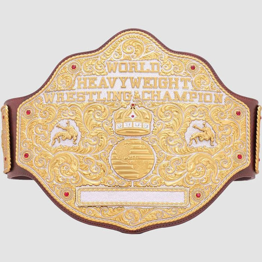 Big Gold Belt World Heavyweight Championship Replica Title Brown strap
